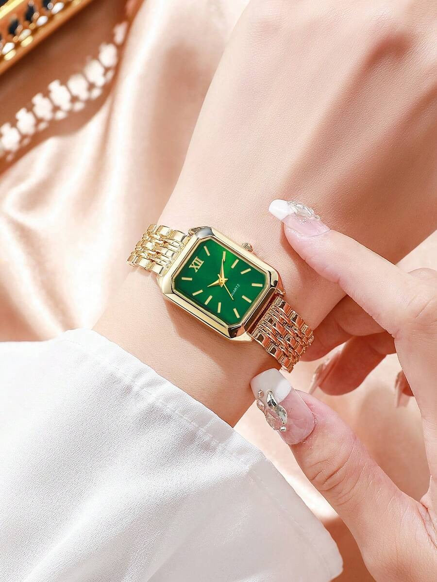 GOLDIE — Duo of 2 Golden Watches · White & Green - KE