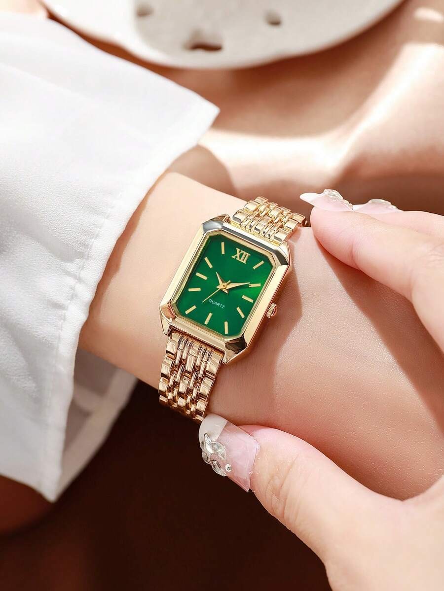 GOLDIE — Duo of 2 Golden Watches · White & Green - KE