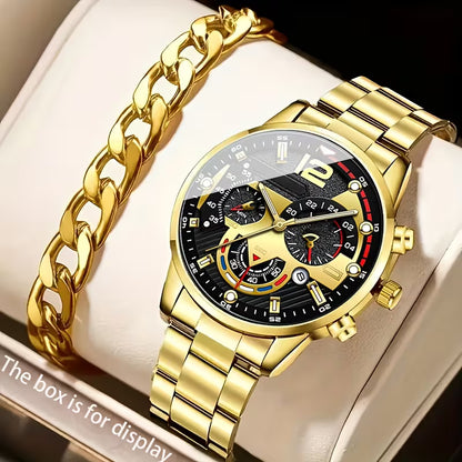 Luxury Men’s Watch Set – Timeless Style & Power - KE