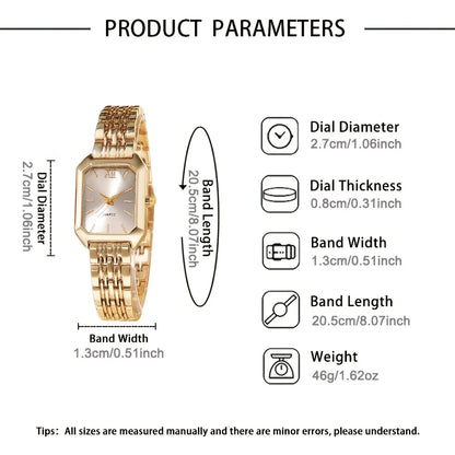 Serena™ 5-Piece Royal Elegance Watch & Jewelry Set - KE
