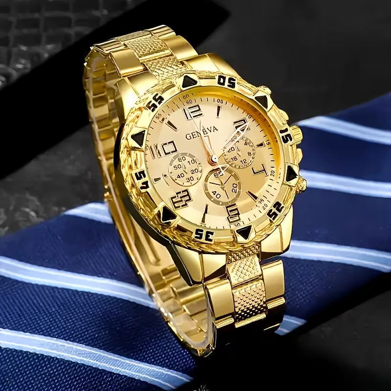 Eternel — His & Hers Gold Watch & Bracelet Set 👑 (KE)