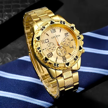 Eternel — His & Hers Gold Watch & Bracelet Set 👑 (KE)