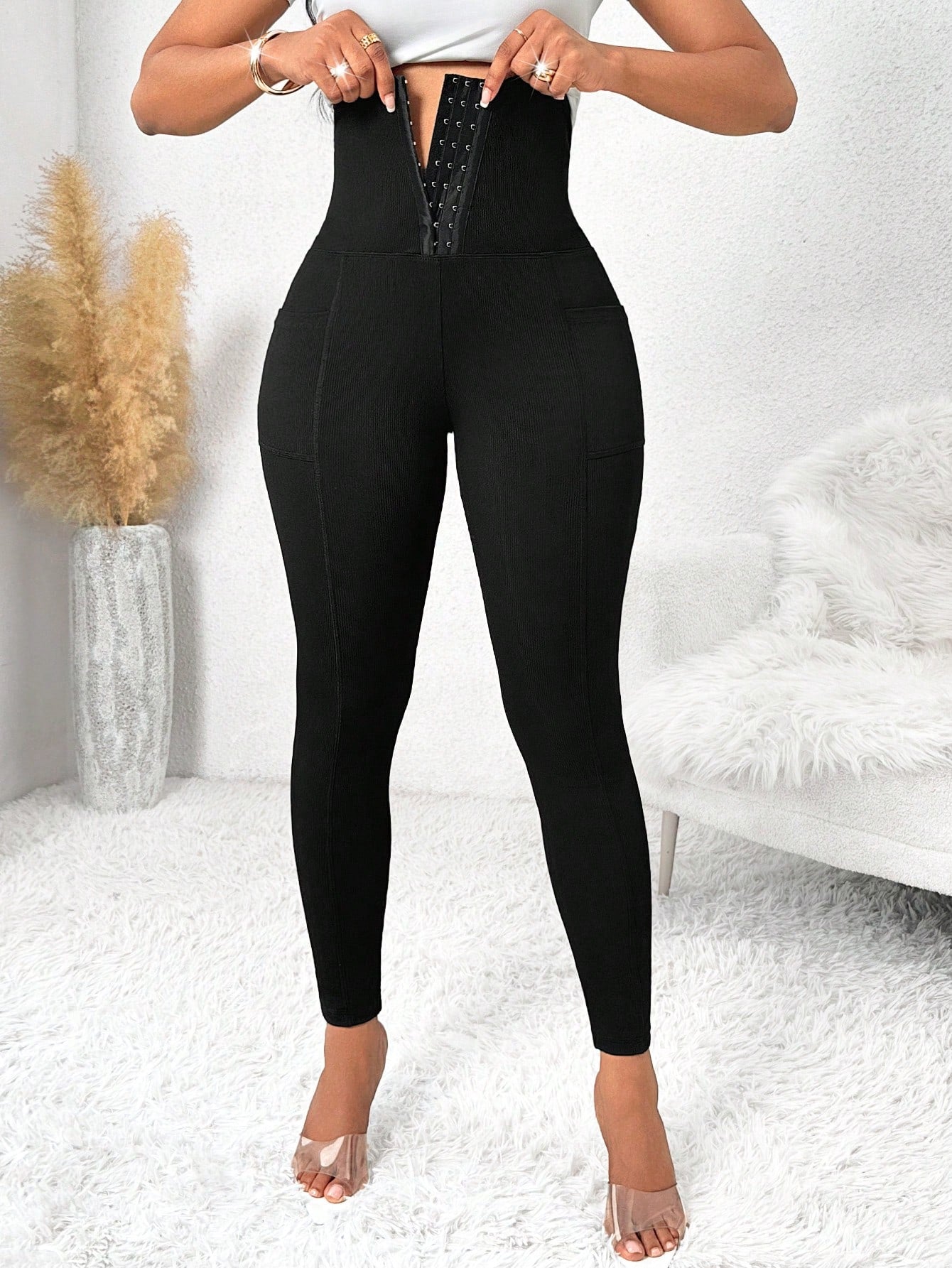 CurveFit — High-Waist Tummy-Control Shaping Leggings (KE)