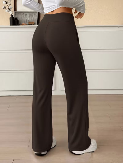 Nova High-Waist Wide-Leg Pants – Tummy Control, Sculpting Fit (KE)
