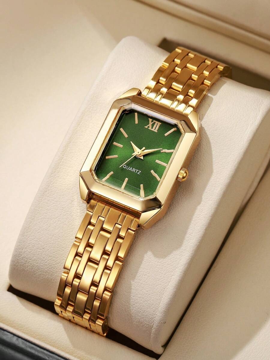GOLDIE — Duo of 2 Golden Watches · White & Green - KE