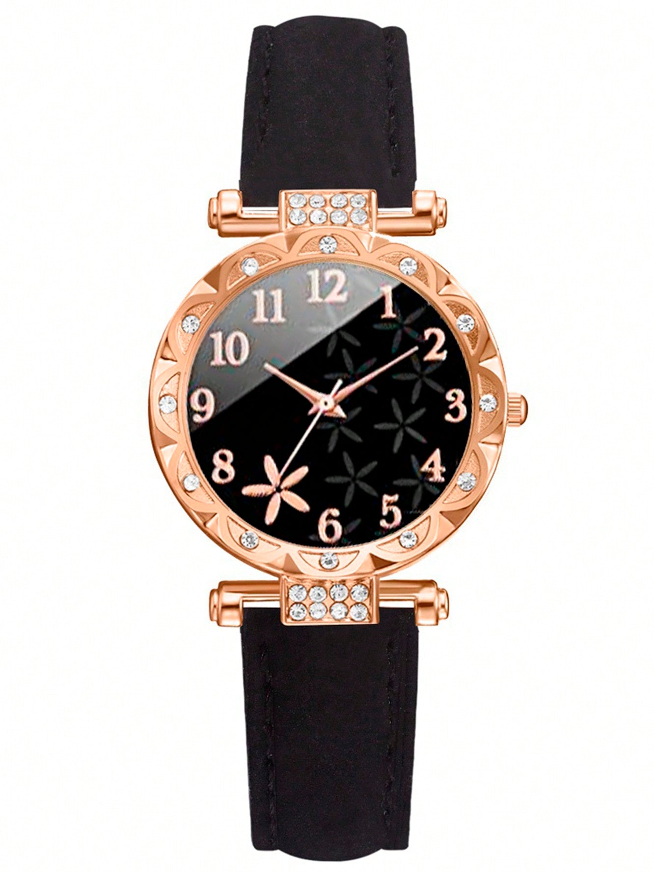 CÉLESTE — 6-Piece Watch & Bracelet Set · Black & Gold - KE