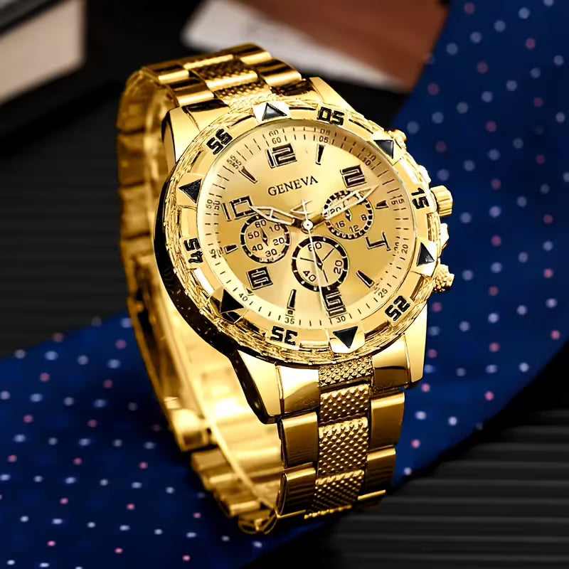 Eternel — His & Hers Gold Watch & Bracelet Set 👑 (KE)