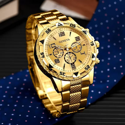 Eternel — His & Hers Gold Watch & Bracelet Set 👑 (KE)
