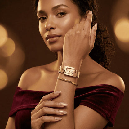 Elegant Gold Watch & Bracelet Set – Timeless Luxury for Every Moment - KE
