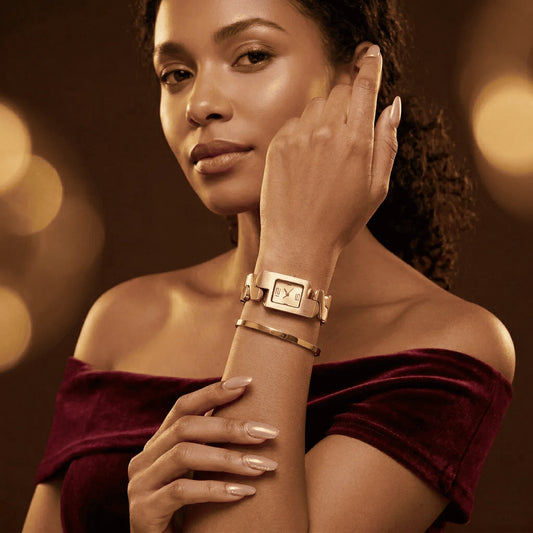 Elegant Gold Watch & Bracelet Set – Timeless Luxury for Every Moment - KE