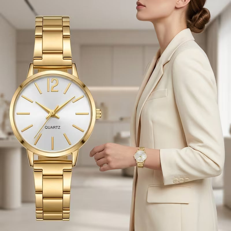 Eternel — His & Hers Gold Watch & Bracelet Set 👑 (KE)