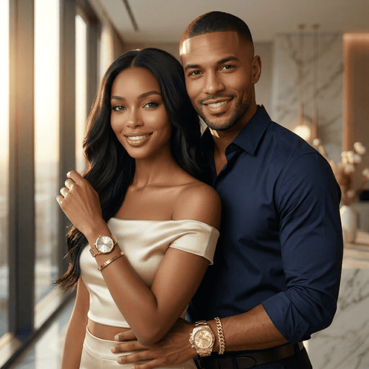 Eternel — His & Hers Gold Watch & Bracelet Set 👑 (KE)