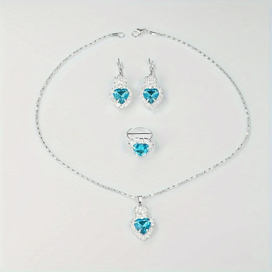 Aurora Blue Luxury Jewelry & Watch Set - KE