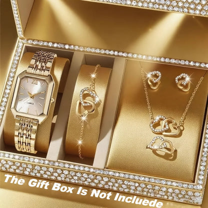 Serena™ 5-Piece Royal Elegance Watch & Jewelry Set - KE