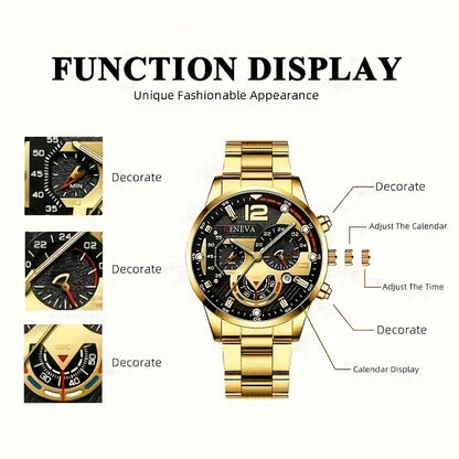Luxury Men’s Watch Set – Timeless Style & Power - KE