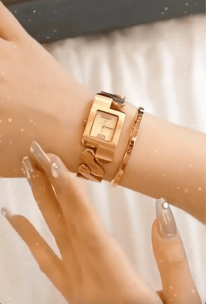Elegant Gold Watch & Bracelet Set – Timeless Luxury for Every Moment - KE