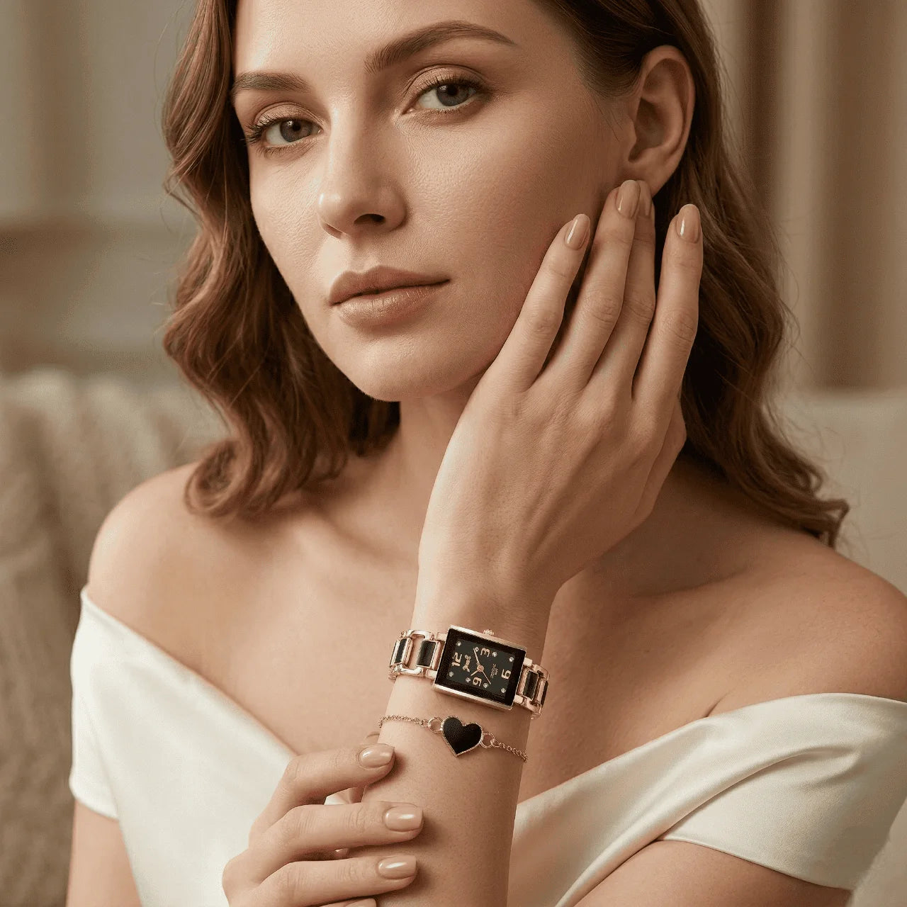 Timeless Love Couple Watch Set – Elegant Matching Watches & Bracelets - KE