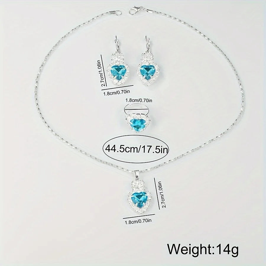Aurora Blue Luxury Jewelry & Watch Set - KE