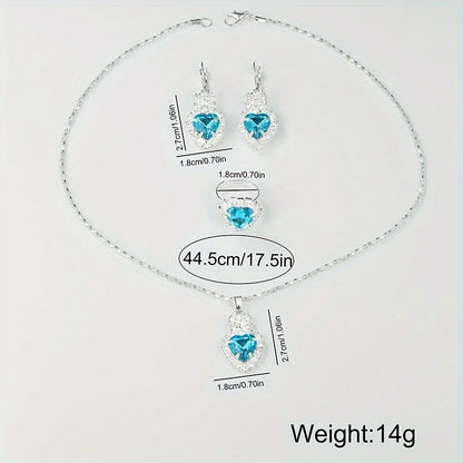 Aurora Blue Luxury Jewelry & Watch Set - KE