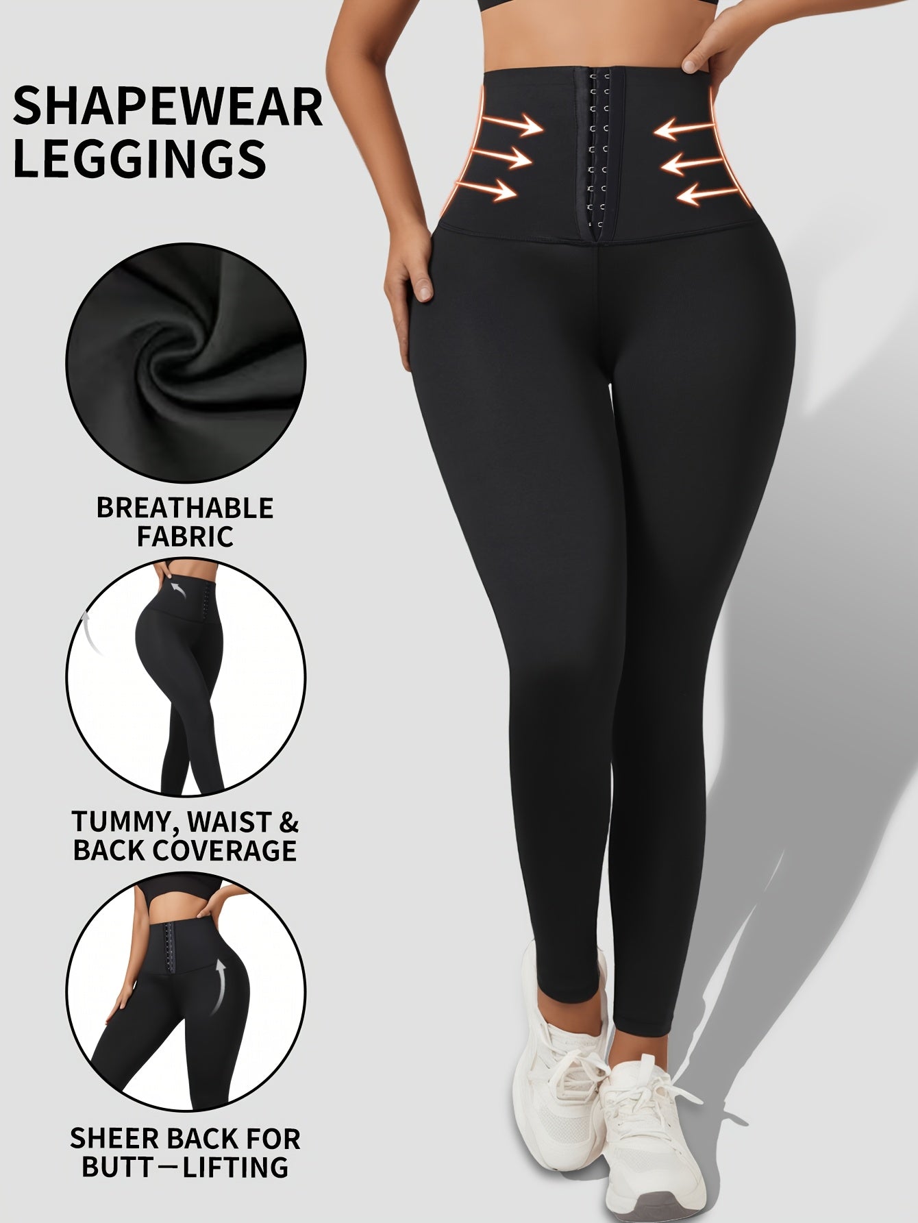 CurveFit — High-Waist Tummy-Control Shaping Leggings (KE)