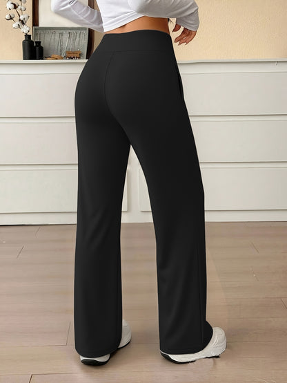 Nova High-Waist Wide-Leg Pants – Tummy Control, Sculpting Fit (KE)