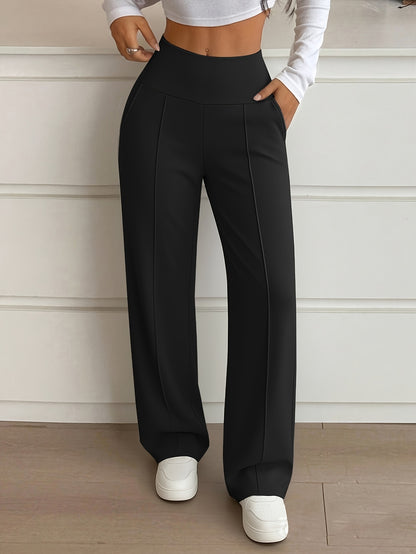 Nova High-Waist Wide-Leg Pants – Tummy Control, Sculpting Fit (KE)