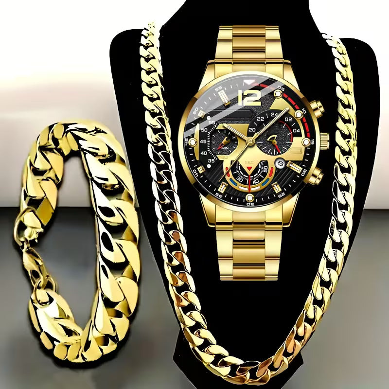 Luxury Men’s Watch Set – Timeless Style & Power - KE