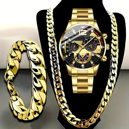 Luxury Men’s Watch Set – Timeless Style & Power - KE