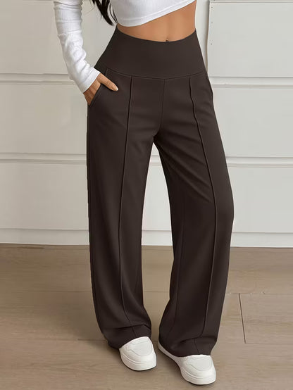 Nova High-Waist Wide-Leg Pants – Tummy Control, Sculpting Fit (KE)