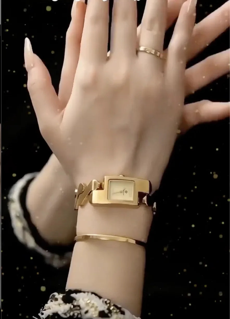 Elegant Gold Watch & Bracelet Set – Timeless Luxury for Every Moment - KE