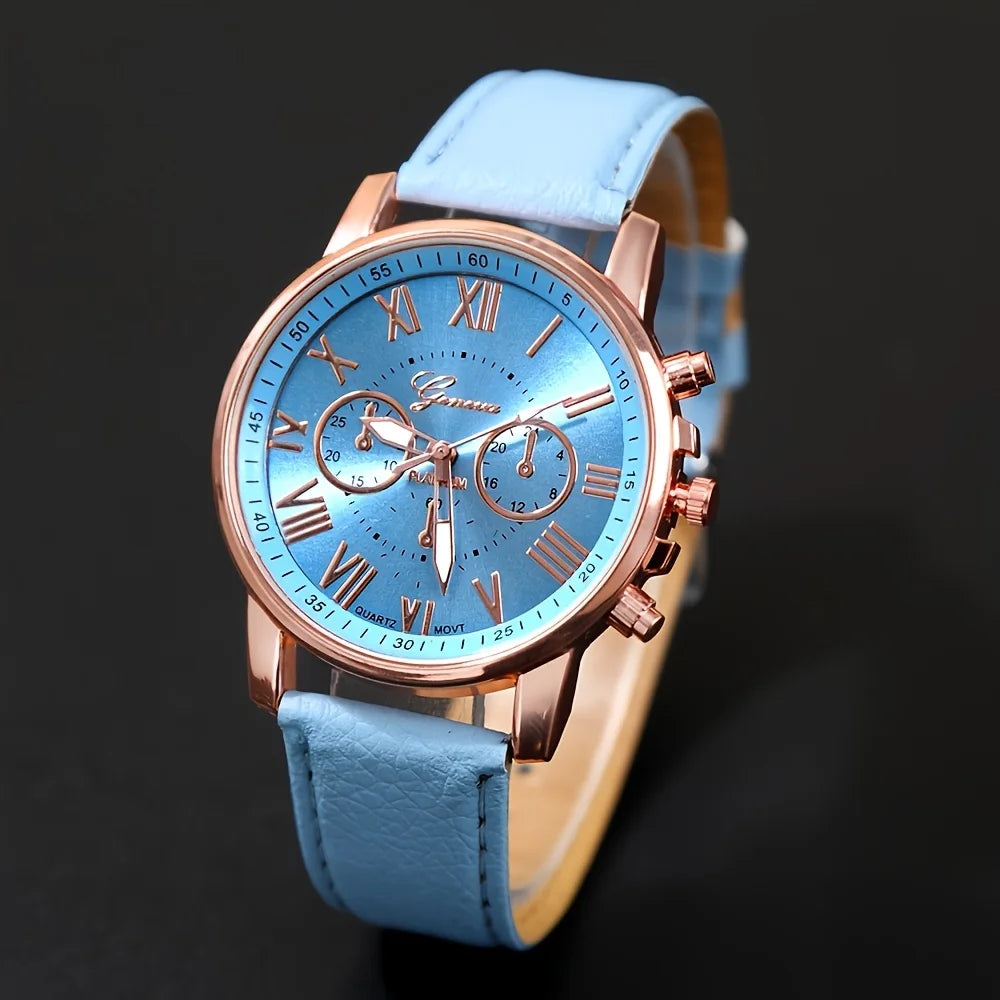 Aurora Blue Luxury Jewelry & Watch Set - KE
