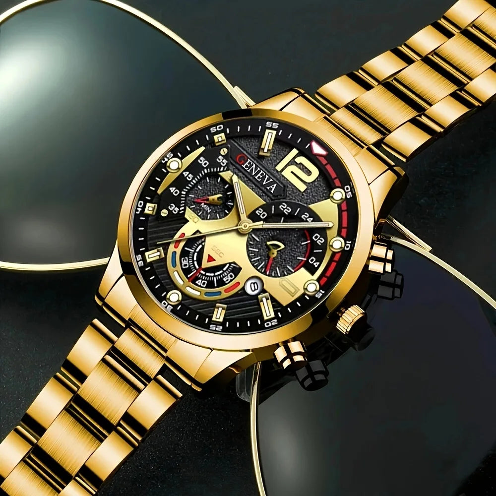 Luxury Men’s Watch Set – Timeless Style & Power - KE