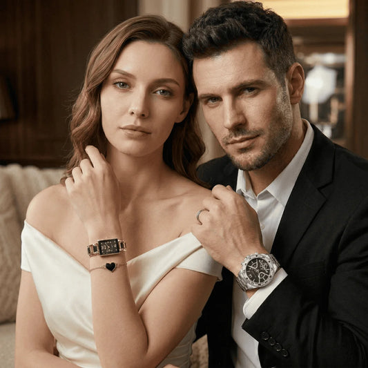 Timeless Love Couple Watch Set – Elegant Matching Watches & Bracelets - KE